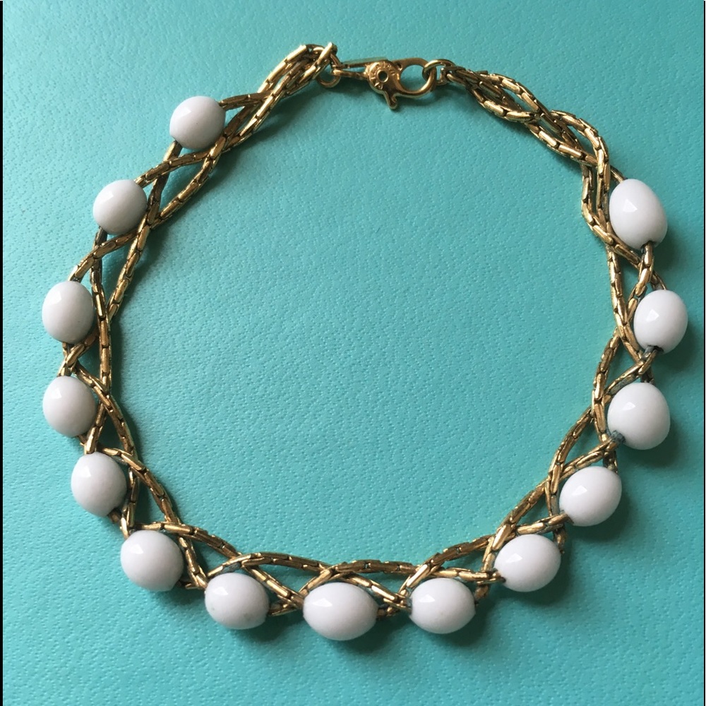 Vintage bracelet Monet beads and gold bracelet